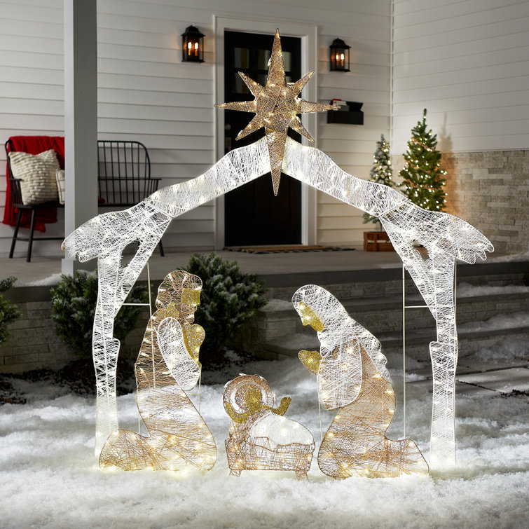 Outdoor Lighted Nativity Sets